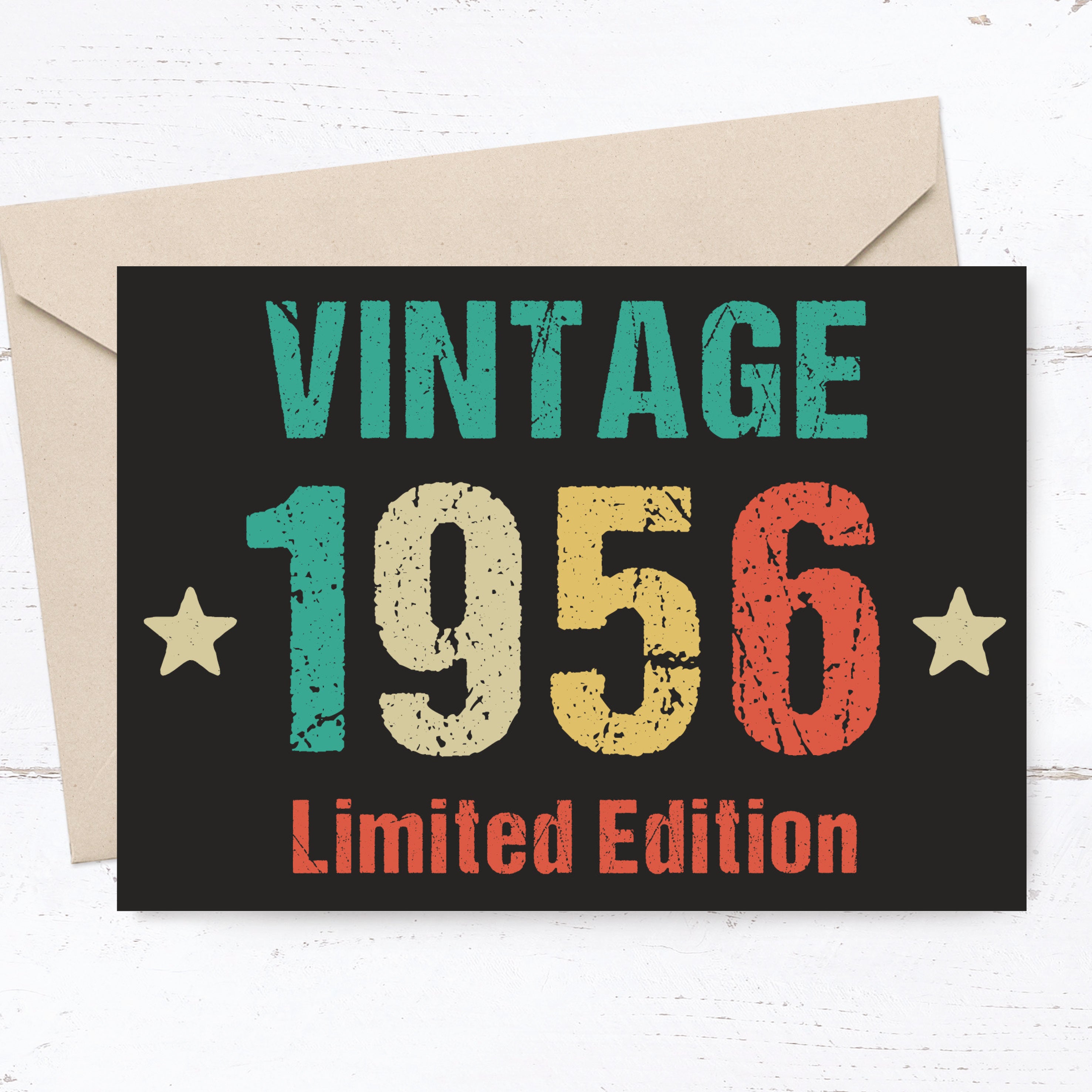 Einladung zum 70. Geburtstag: Vintage 1956